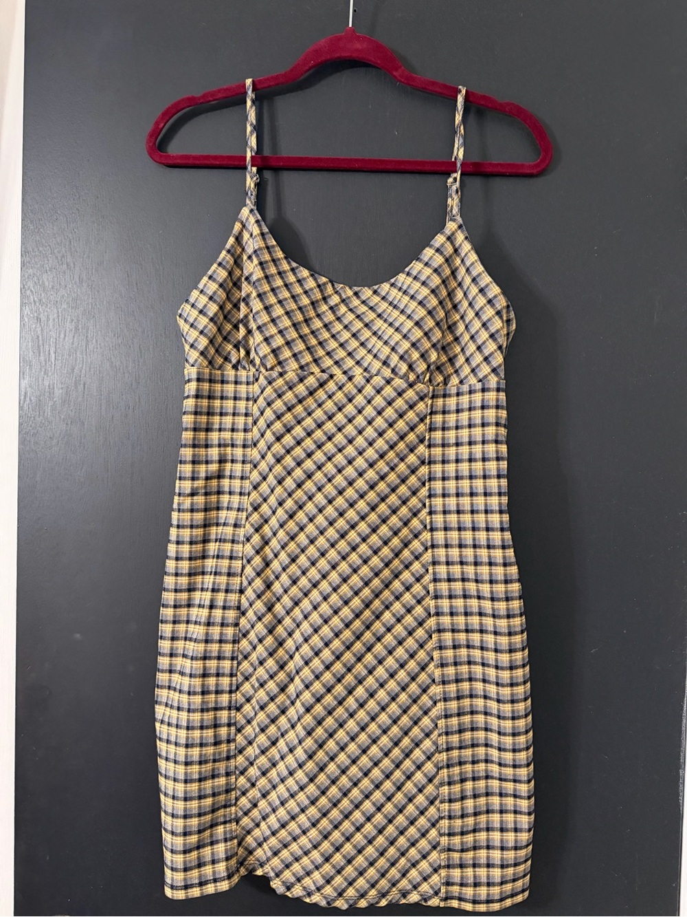 Wild fable Yellow and Navy Plaid Dress